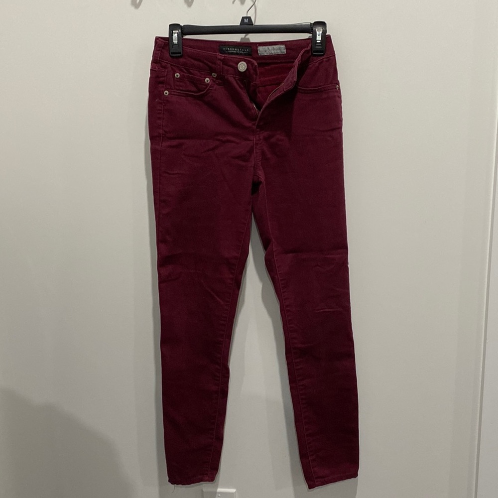 Aeropostale Maroon Skinny Jeans